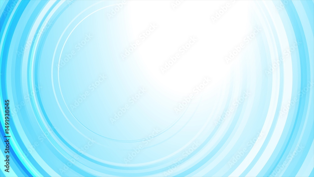 Poster Blue minimal linear circles concept abstract tech background