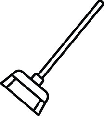 Mop Icon Outline Vector Illustration