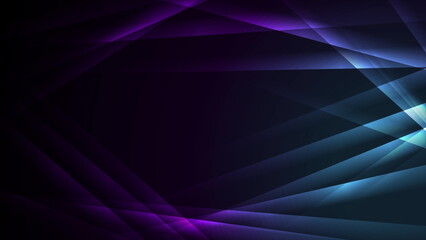 Obraz premium Abstract blue purple glossy glowing neon stripes background