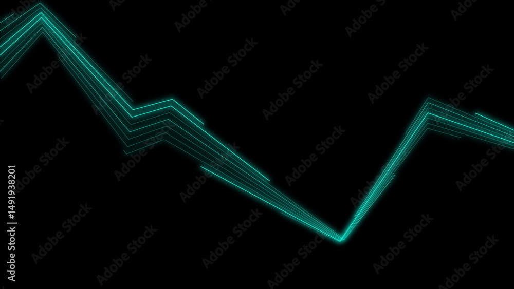 Poster bright blue minimal lines abstract technology background