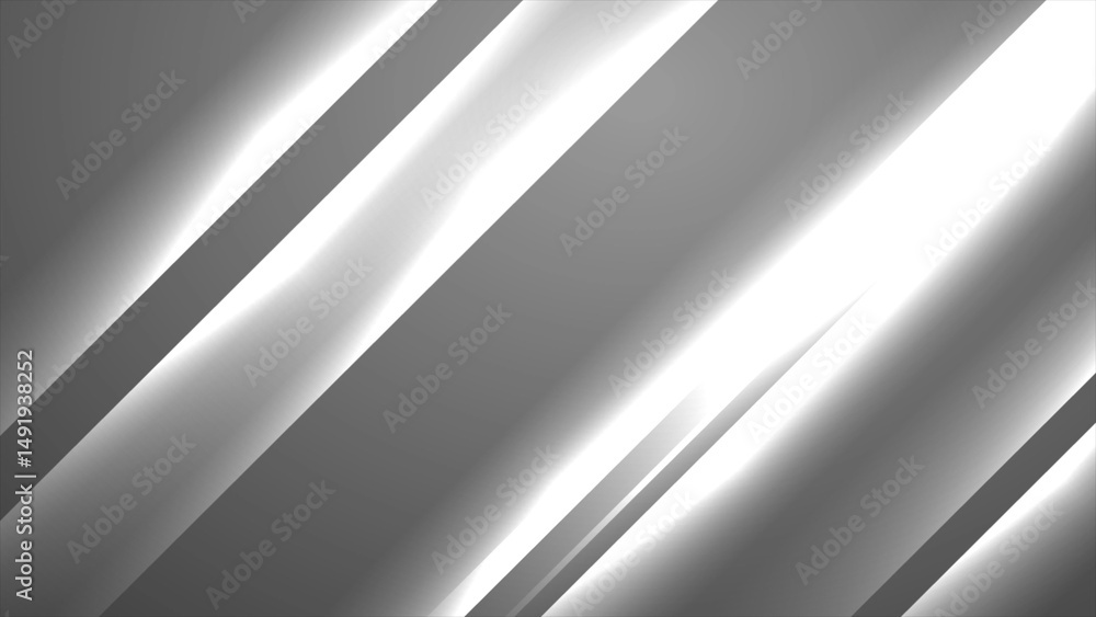 Aufkleber grey monochrome glowing abstract geometric background with glossy stripes