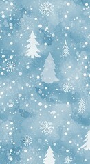 Watercolor Winter: A Gentle Snowfall