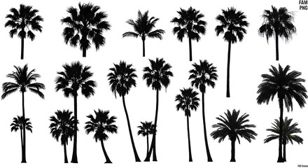 Palm Silhouette Symphony AI Generated