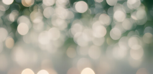 Obraz premium Abstract background with blurred lights in shades of green and white.