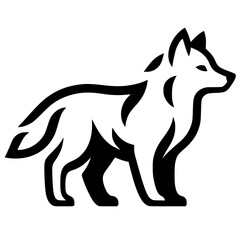 Simple wolf logo silhouette