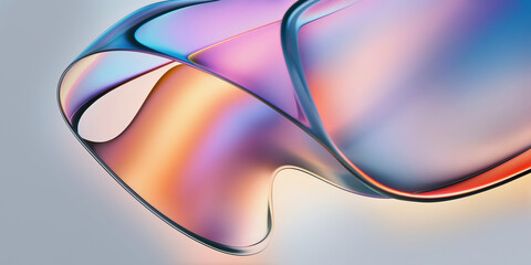 Exploration of Vibrant Glass Shapes Creating an Abstract Visual Experience