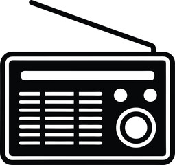 Radio Icon Outline Vector illustration