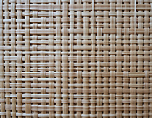 Obraz premium Woven Light Brown Bamboo Texture Background
