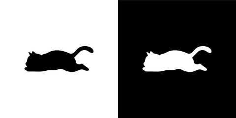 cute cat silhouettes in various poses. Perfect for t-shirt prints, stickers, and pet-related designs.