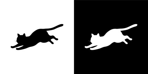 cute cat silhouettes in various poses. Perfect for t-shirt prints, stickers, and pet-related designs.