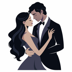 wedding couple silhouette