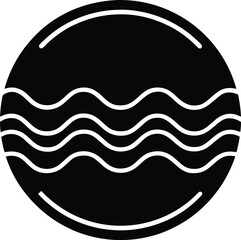Sea Surface Icon Outline Vector illustration