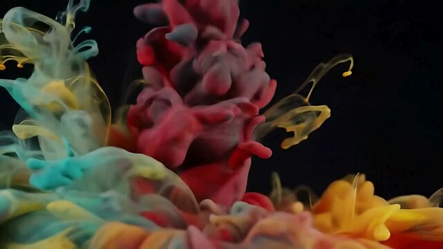 yellow red abstarct
