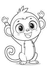 Obraz premium Colouring page for kids, hand drawn vector illustration of a cartoon, pre school Colouring page, animal Colouring page, flower Colouring page, adult Colouring page,printables 