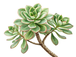 Fototapeta premium Crassula ovata undulata houseplant showcases vibrant green leaves with unique wavy edges creating stunning visual appeal in any space