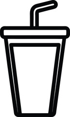 Soda Cup Icon Outline Vector illustration