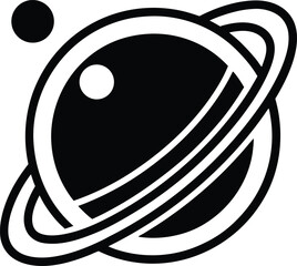 Solar System Icon Outline Vector illustration