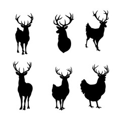 Silhouette Stags & Hens
