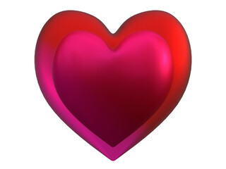 ぷっくり立体的でキラキラ光る赤い情熱のハート素材