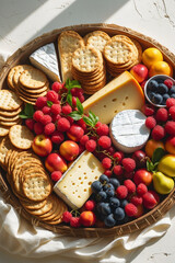 cheese and fruits