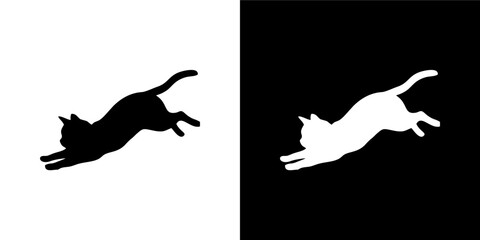 cute cat silhouettes in various poses. Perfect for t-shirt prints, stickers, and pet-related designs.