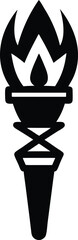 Tiki Torch Icon Outline Vector illustration
