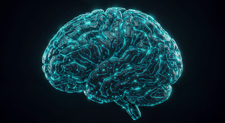 futuristic artificial intelligence brain with neural connections . Generative AI