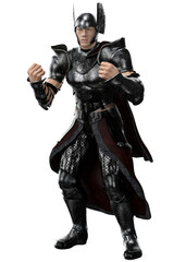 Fototapeta premium 3D illustration of a light skinned fantasy knight in fantasy armor. Perfect for medieval-themed projects, game design, or epic storytelling, book covers, RPG visuals, or fantasy art collections. 
