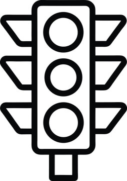 recommend clip art: Traffic Light Icon Outline Vector illustration