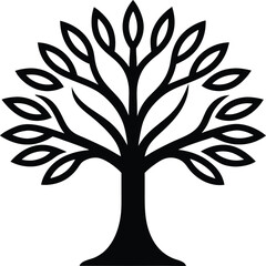 Tree Icon Outline Vector illustration
