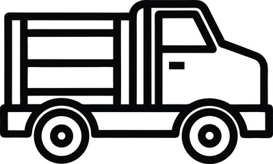 Truck Icon Outline Vector illustration