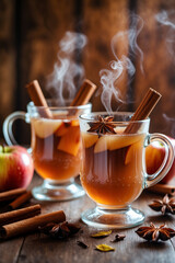 cup of tea with cinnamon sticks