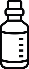 Vaccine Vial Icon Outline Vector illustration