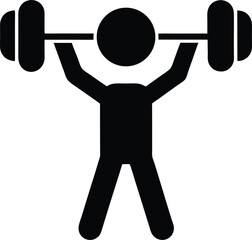 Weightlifting Icon Outline Vector illustration
