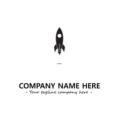 Rocket silhouette logo company design vector illustration