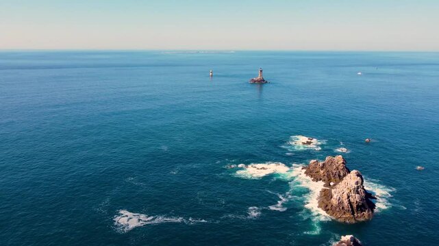 Vue a&eacute;rienne de la Pointe du Raz, Finist&egrave;re, Bretagne
