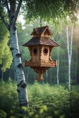 bird house on a tree
