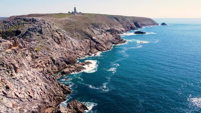Vue a&eacute;rienne de la Pointe du Raz, Finist&egrave;re, Bretagne