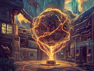 Quantum equations in a holographic, immersive digital lab environment.