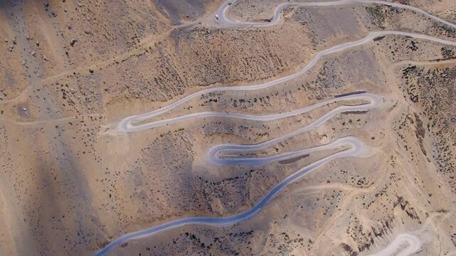 4K Drone Shot of Gata Loops, Ladakh &ndash; Curvy Road Through Mountains and Valley