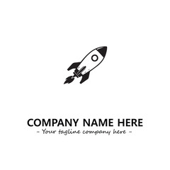 Rocket silhouette logo company design vector illustration