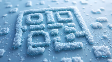 Frozen Qr code, AI generated image