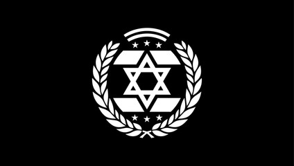 Palestine flag, Palestine shield logo, retro logo, stars logo vector icon 