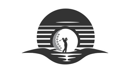 sports day, sport icon, sports logo, green land logo icon vector in black colour 