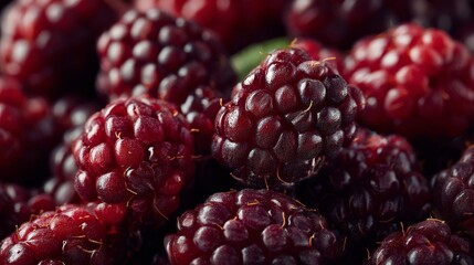 Fresh ripe boysenberries