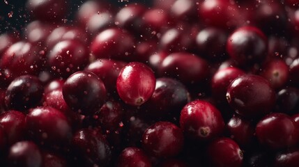 Fresh ripe cranberries