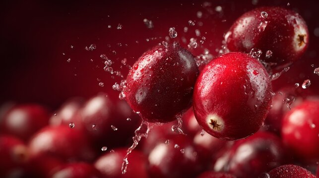Fresh ripe cranberries
