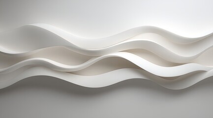 Abstract wavy white forms