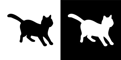 Playful Cat Silhouette Variation  © iChan Design