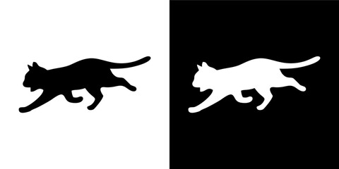 Sitting Cat Silhouette Variation  © iChan Design